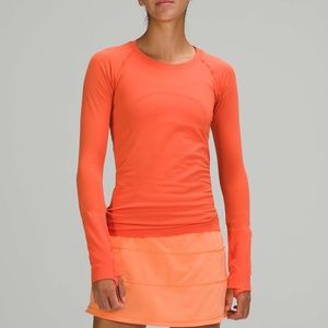 lululemon Swiftly Tech Long Sleeve Shirt 2.0 Reg Length in Warm Coral size 8 NWT